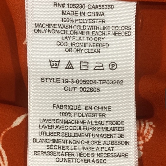 REVOLVE x Joie Allea Blouse Peasant Orange Cinnamon/Cream As seen on TV Sz S - Picture 6 of 16